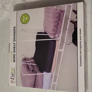 Evelots Wire Shelf Dividers Set of 4